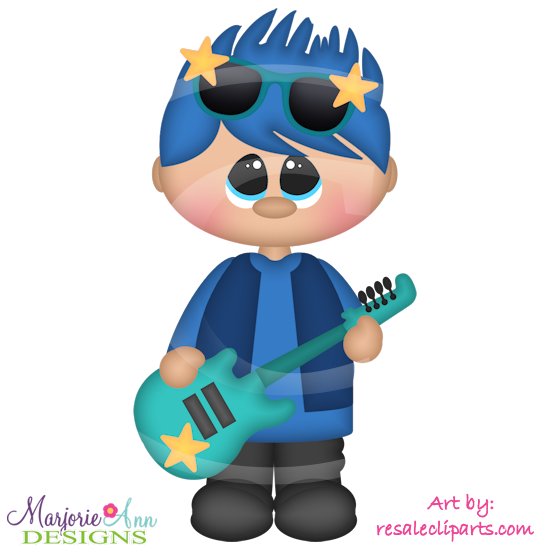 Friend Pals-Rock Star Boy Exclusive SVG Cutting Files + Clipart - Click Image to Close